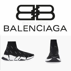 Balenciaga Black and White Sock Sneakers